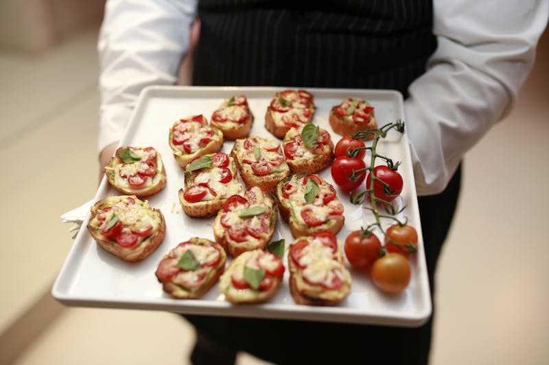 Mod Pizza catering setup for a large event